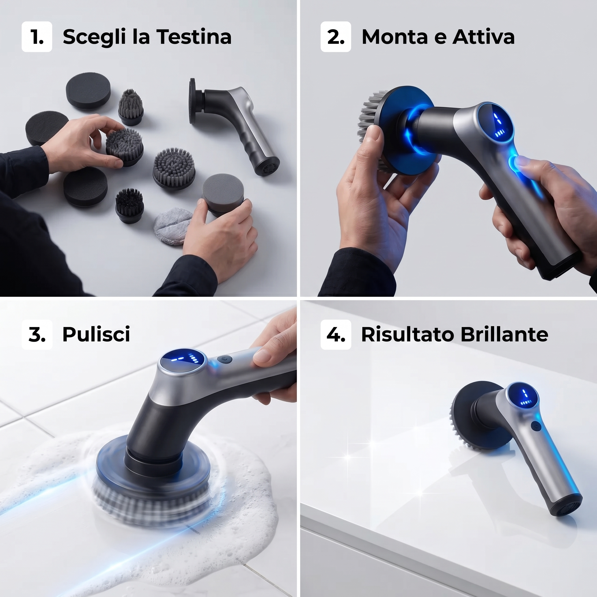 K-SpinPro™ - Spazzola Elettrica Rotante 7 in 1